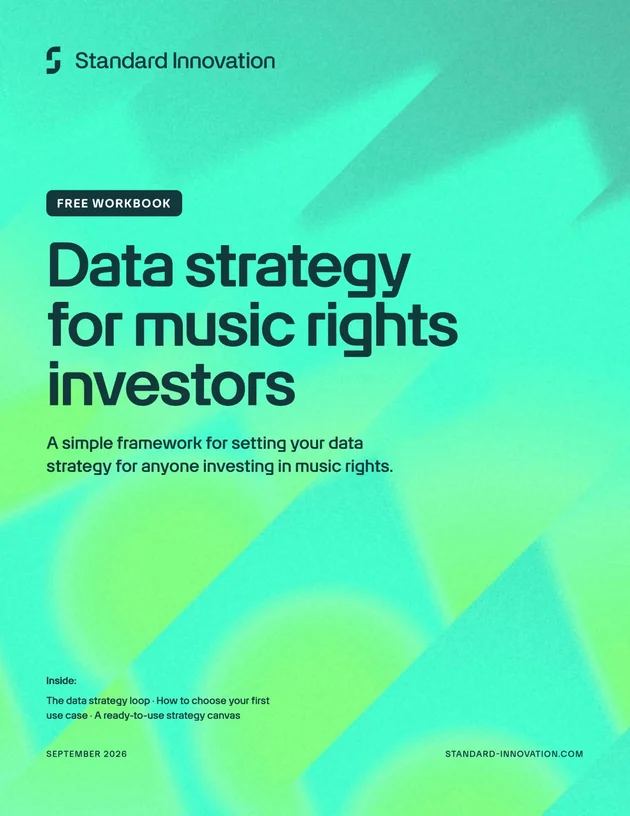 Cover of the workbook: Data strategy for music rights investors